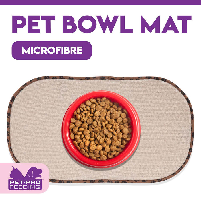 Microfibre Pet Bowl Mat 48cm x 28cm