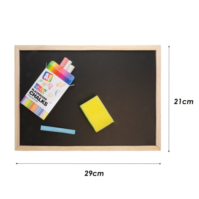 Childrens Chalk Board with 6 Coloured Chalks