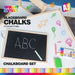 Childrens Chalk Board with 6 Coloured Chalks