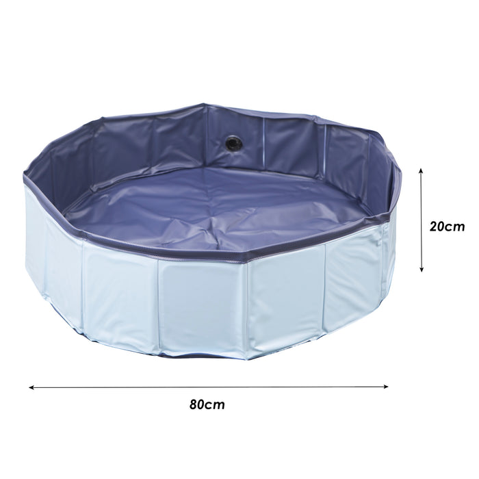 Crufts - Foldable Pet Bath Tub, Paddling Pool for Dogs (80cm x 20cm)