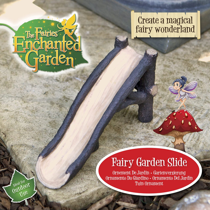 Fairy Garden Ornament Wooden Tree Slide Fairies Enchanted Garden