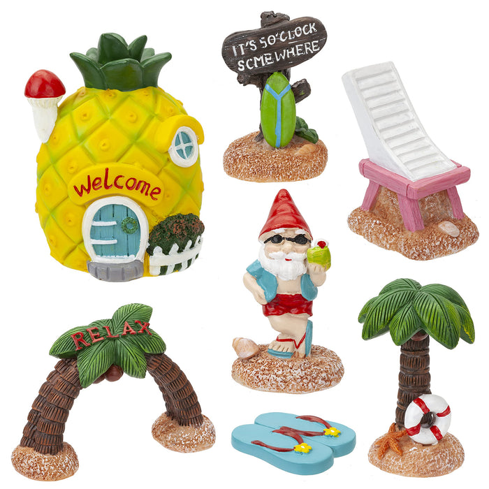 Surf Shack, Pineapple Fairy Garden Ornament