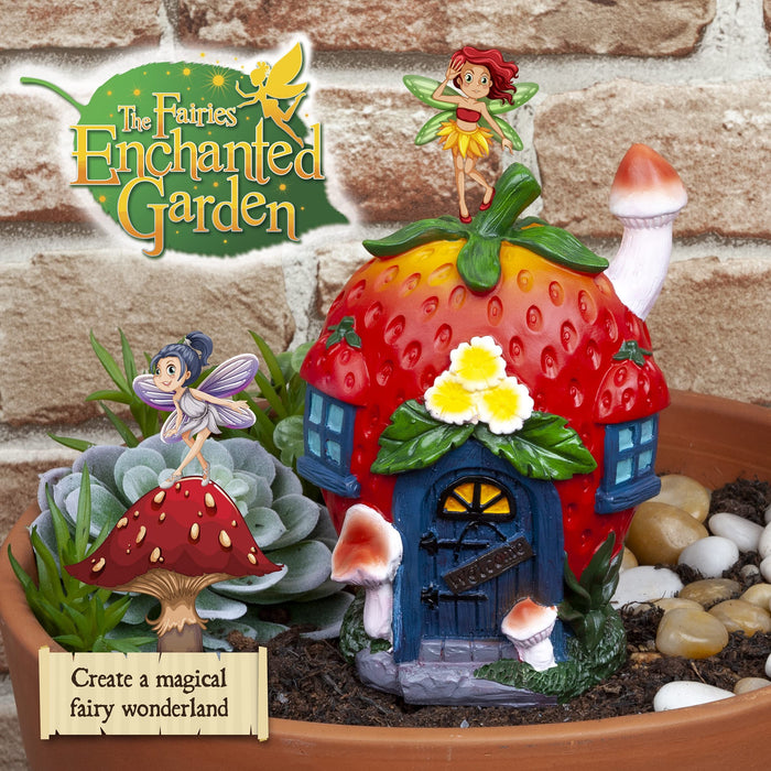 Strawberry House, Fairy Garden Home Ornament