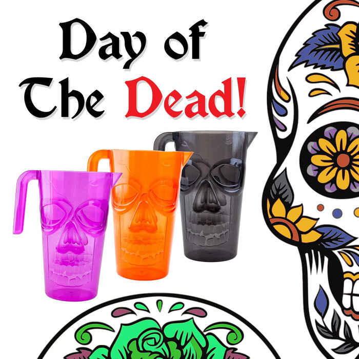 Halloween Skull Jug, Accessories, Scary Decorations, Spooky