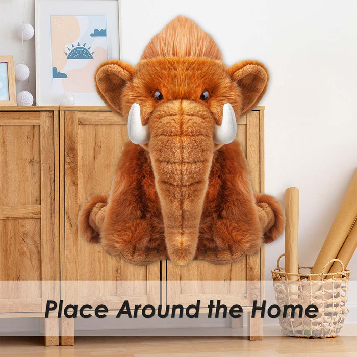 Woolly Mammoth Soft Toy Cute Plushie Huggable Cuddly Stuffed Toy Gift 30cm Brown