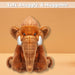 Woolly Mammoth Soft Toy Cute Plushie Huggable Cuddly Stuffed Toy Gift 30cm Brown
