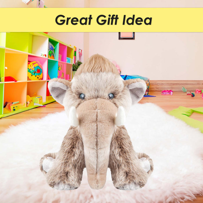 Woolly Mammoth Soft Toy Cute Plushie Huggable Cuddly Stuffed Toy Gift 30cm Grey