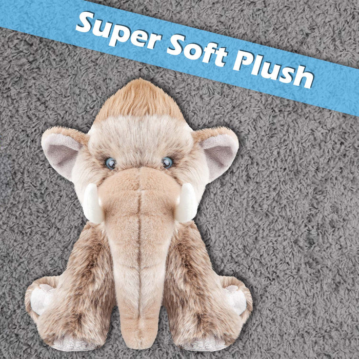 Woolly Mammoth Soft Toy Cute Plushie Huggable Plush Grey