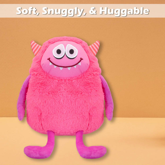 Shy Monster Soft Toy Cute Plushie Huggable Cuddly Stuffed Toy Gift 23cm Pink