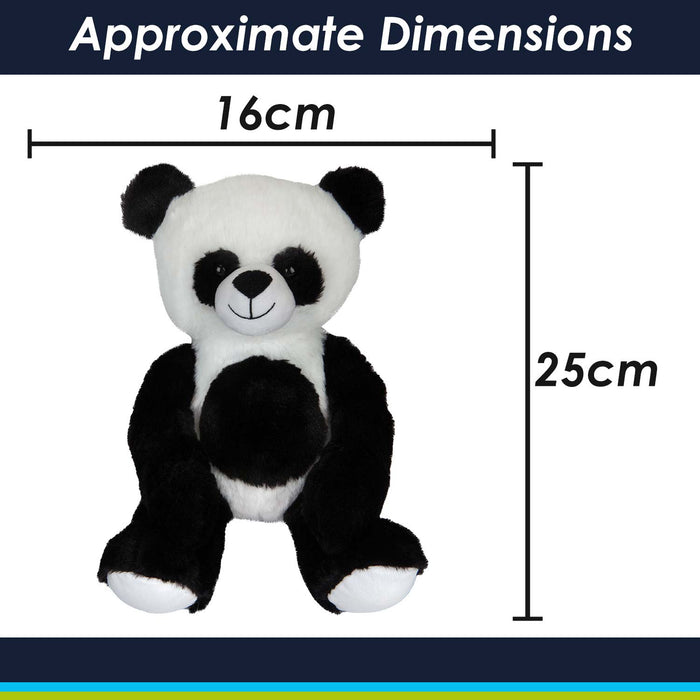 Panda Soft Toy Cute Plushie Huggable Cuddly Stuffed Toy Gift 25cm Black