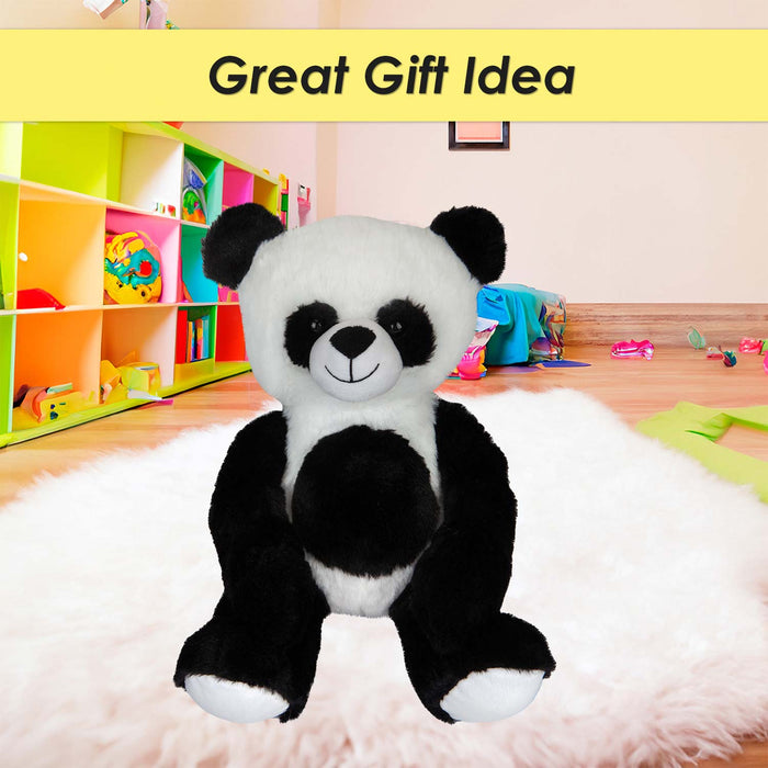 Panda Soft Toy Cute Plushie Huggable Cuddly Stuffed Toy Gift 25cm Black