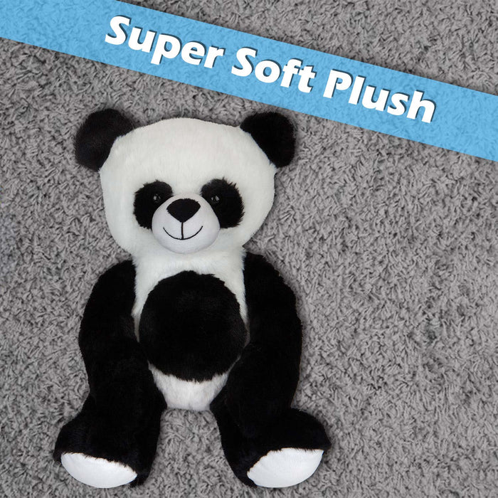 Panda Soft Toy Cute Plushie Huggable Cuddly Stuffed Toy Gift 25cm Black