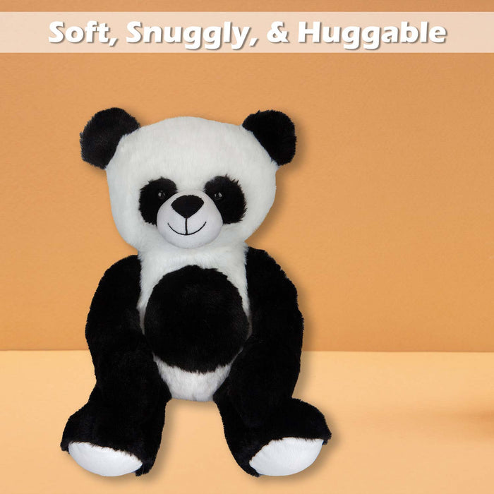 Panda Soft Toy Cute Plushie Huggable Cuddly Stuffed Toy Gift 25cm Black