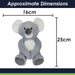 Koala Soft Toy Cute Plushie Huggable Cuddly Stuffed Toy Gift 25cm Grey