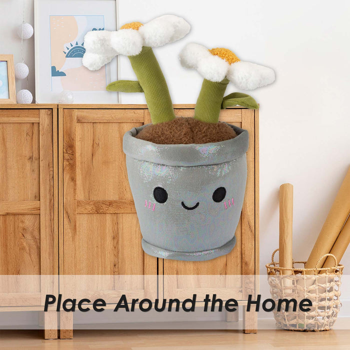 Flowerpot Soft Toy Cute Plushie Huggable Plush White