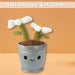 Flowerpot Soft Toy Cute Plushie Huggable Cuddly Stuffed Toy Gift 30cm White