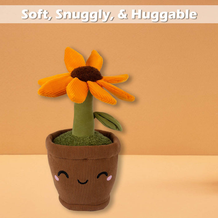 Flowerpot Soft Toy Cute Plushie Huggable Cuddly Stuffed Toy Gift 30cm Yellow