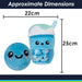 Boba Tea Soft Toy Cute Plushie Huggable Cuddly Stuffed Toy Gift 25cm Blue