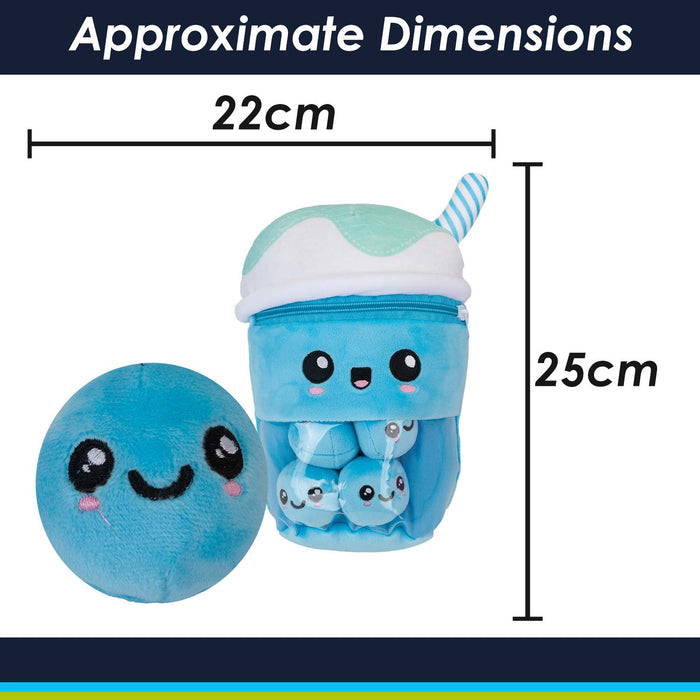 Boba Tea Soft Toy Cute Plushie Huggable Cuddly Stuffed Toy Gift 25cm Blue