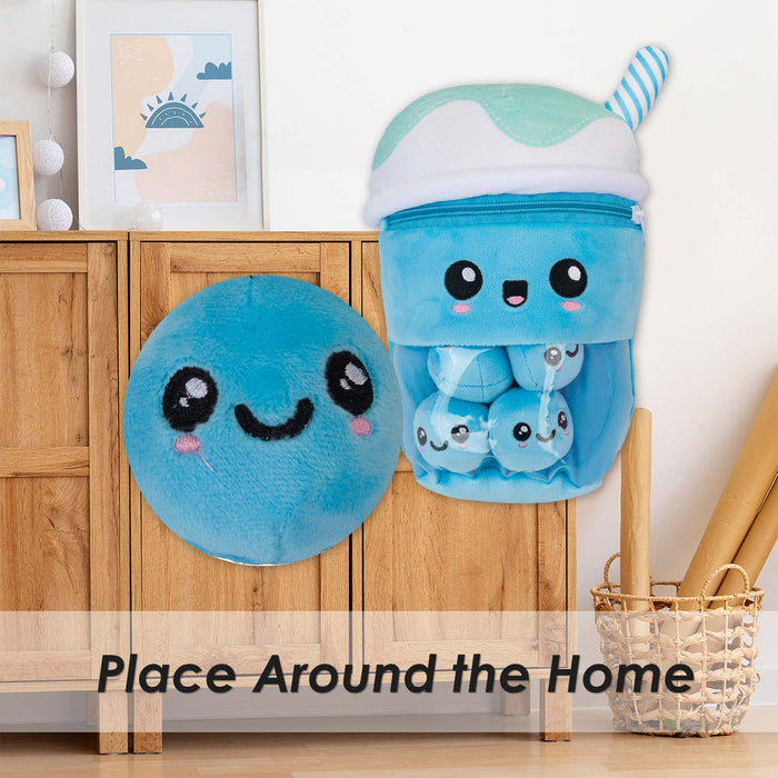 Boba Tea Soft Toy Cute Plushie Huggable Plush Blue