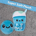Boba Tea Soft Toy Cute Plushie Huggable Cuddly Stuffed Toy Gift 25cm Blue