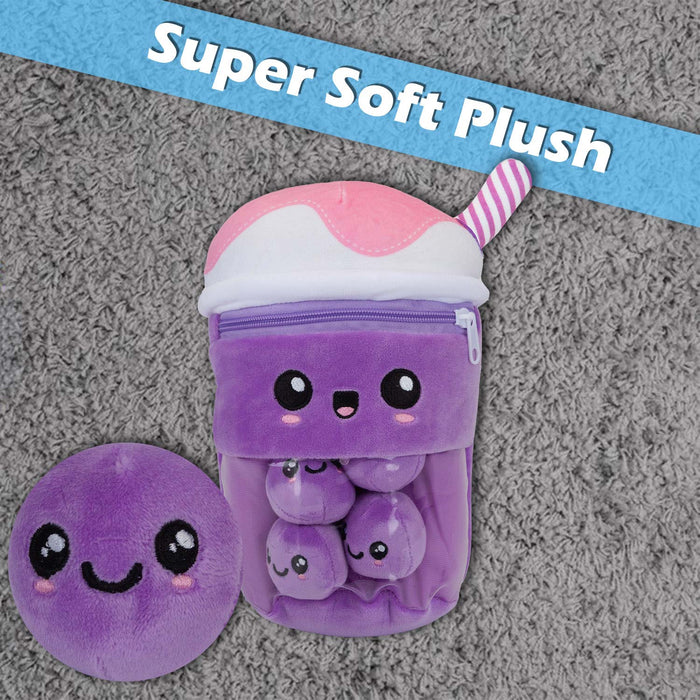 Boba Tea Soft Toy Cute Plushie Huggable Plush Lilac