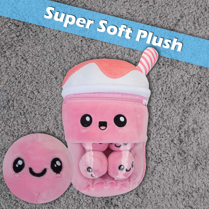 Boba Tea Soft Toy Cute Plushie Huggable Plush Pink