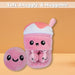 Boba Tea Soft Toy Cute Plushie Huggable Cuddly Stuffed Toy Gift 25cm Pink