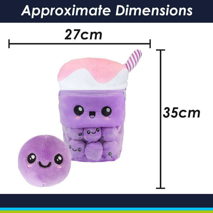 Boba Tea Soft Toy Cute Plushie Huggable Cuddly Stuffed Toy Gift 35cm Lilac