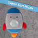 Rocket Soft Toy Cute Plushie Huggable Plush Grey