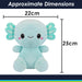 Sitting Axolotl Soft Toy Plush Stuffed Green