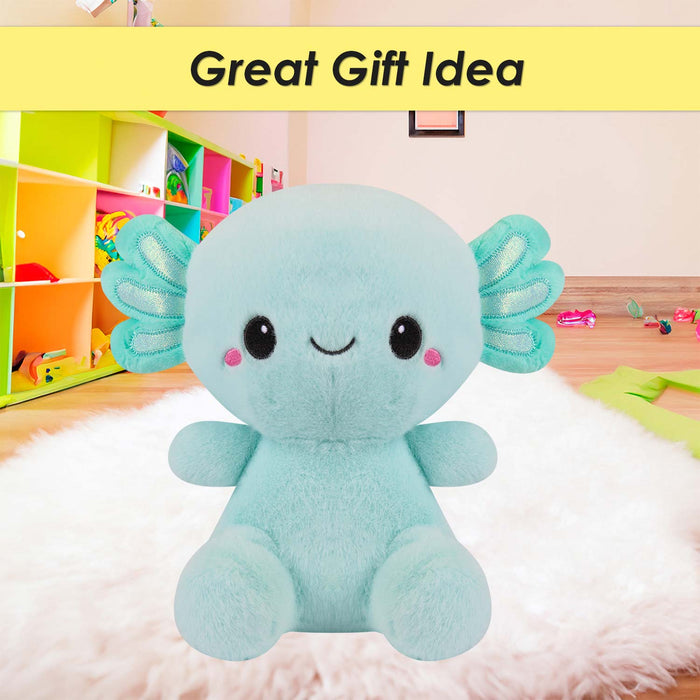 Sitting Axolotl Soft Toy Plush Stuffed Green