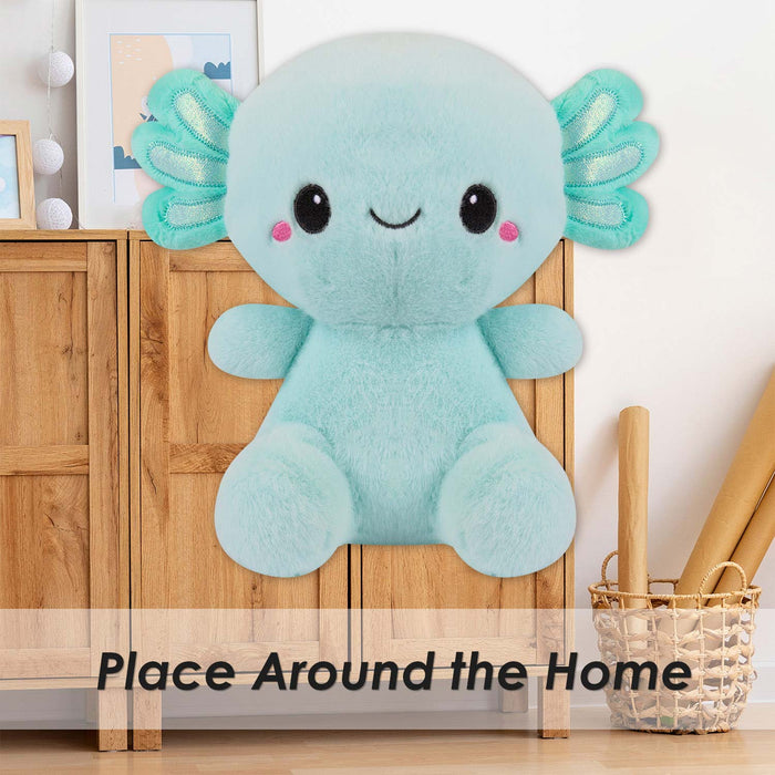 Sitting Axolotl Soft Toy Plush Stuffed Green