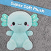 Sitting Axolotl Soft Toy Cute Plushie Huggable Cuddly Stuffed Toy 25cm Green