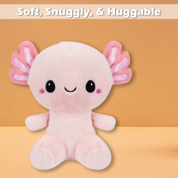 Sitting Axolotl Soft Toy Cute Plushie Huggable Cuddly Stuffed Toy 25cm Pink