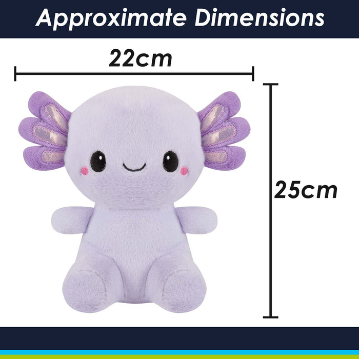 Sitting Axolotl Soft Toy Cute Plushie Huggable Cuddly Stuffed Toy 25cm Purple
