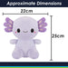 Sitting Axolotl Soft Toy Cute Plushie Huggable Cuddly Stuffed Toy 25cm Purple