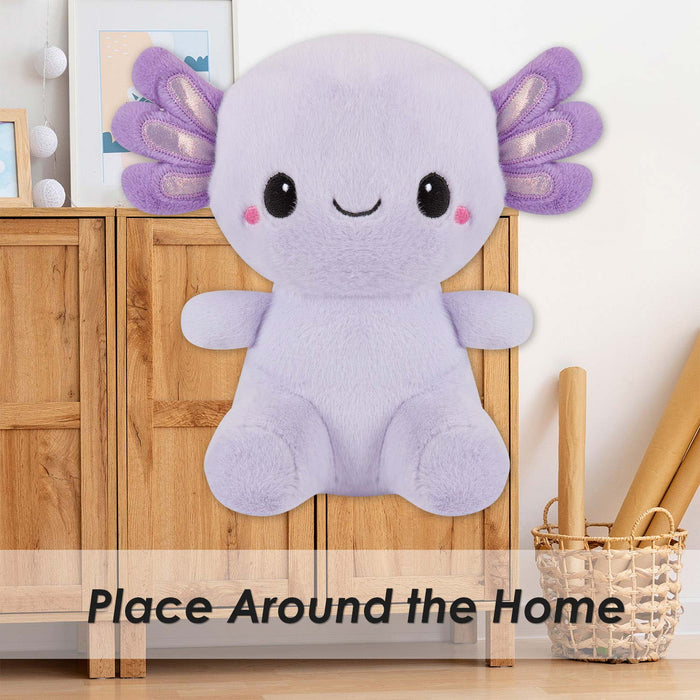 Sitting Axolotl Soft Toy Cute Plushie Huggable Cuddly Stuffed Toy 25cm Purple