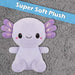 Sitting Axolotl Soft Toy Cute Plushie Huggable Cuddly Stuffed Toy 25cm Purple