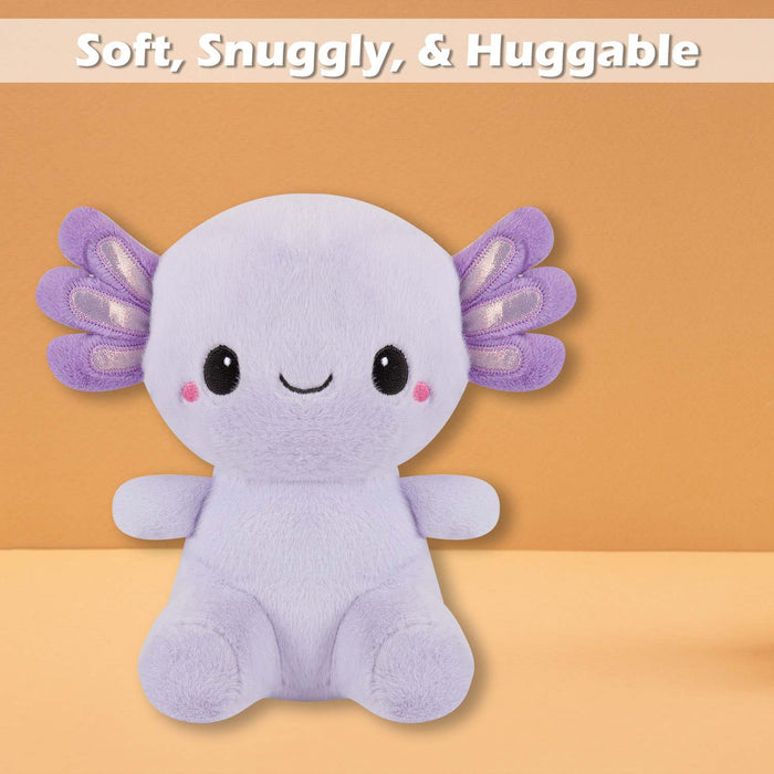 Sitting Axolotl Soft Toy Cute Plushie Huggable Cuddly Stuffed Toy 25cm Purple