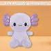 Sitting Axolotl Soft Toy Cute Plushie Huggable Cuddly Stuffed Toy 25cm Purple