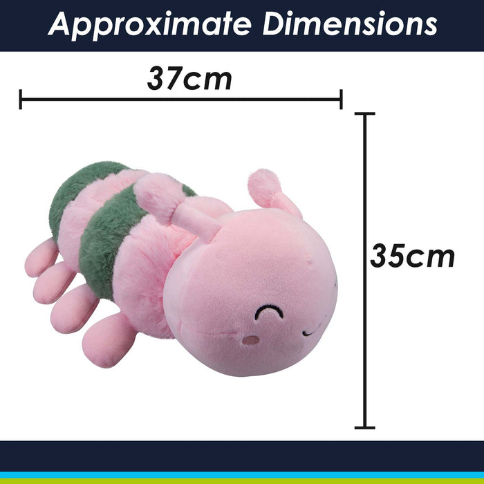 Baby Caterpillar Soft Toy Cute Plushie Huggable Cuddly Stuffed Toy 35cm Pink