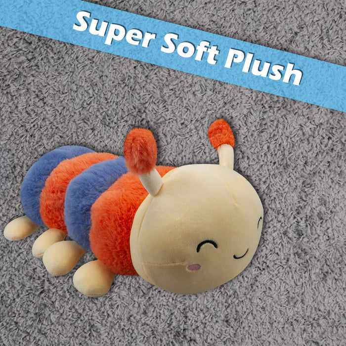 Baby Caterpillar Soft Toy Cute Plushie Huggable Cuddly Stuffed Toy 35cm Yellow