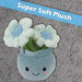 Daisies Plant Pot Soft Toy Plush Stuffed Blue