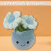 Daisies Plant Pot Soft Toy Cute Plushie Huggable Cuddly Stuffed Toy 20cm Blue