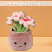 Daisies Plant Pot Soft Toy Cute Plushie Huggable Cuddly Stuffed Toy 20cm Pink
