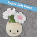 Daisies Plant Pot Soft Toy Plush Stuffed White