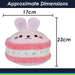Macaroon Bunny Soft Toy Cute Plushie Huggable Cuddly Stuffed Toy 23cm Pink