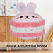 Macaroon Bunny Soft Toy Cute Plushie Huggable Cuddly Stuffed Toy 23cm Pink