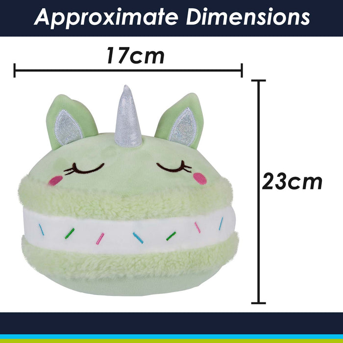 Macaroon Unicorn Soft Toy Cute Plushie Huggable Cuddly Stuffed Toy 23cm Green